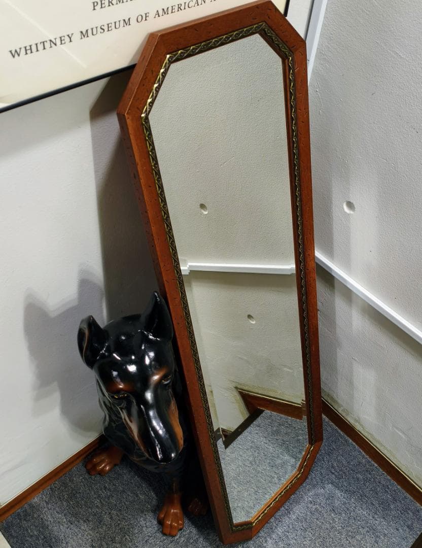 イタリア製 古木風 姿見 ミラー おしゃれ 鏡 壁掛け