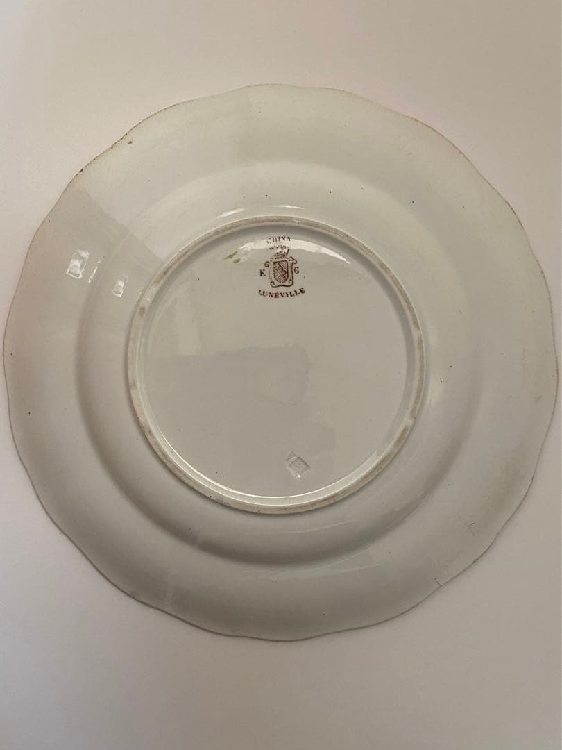 Lunéville　K&G　CHINA　手書きのプレート