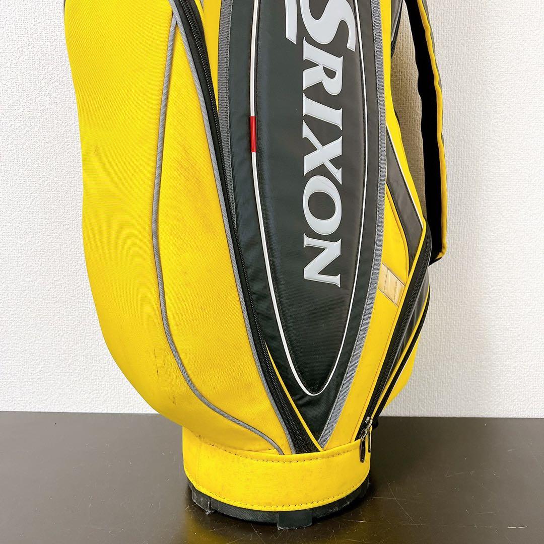 SRIXON スリクソン キャディバッグ 9型 5分割 黄色ゴルフバッグフード付