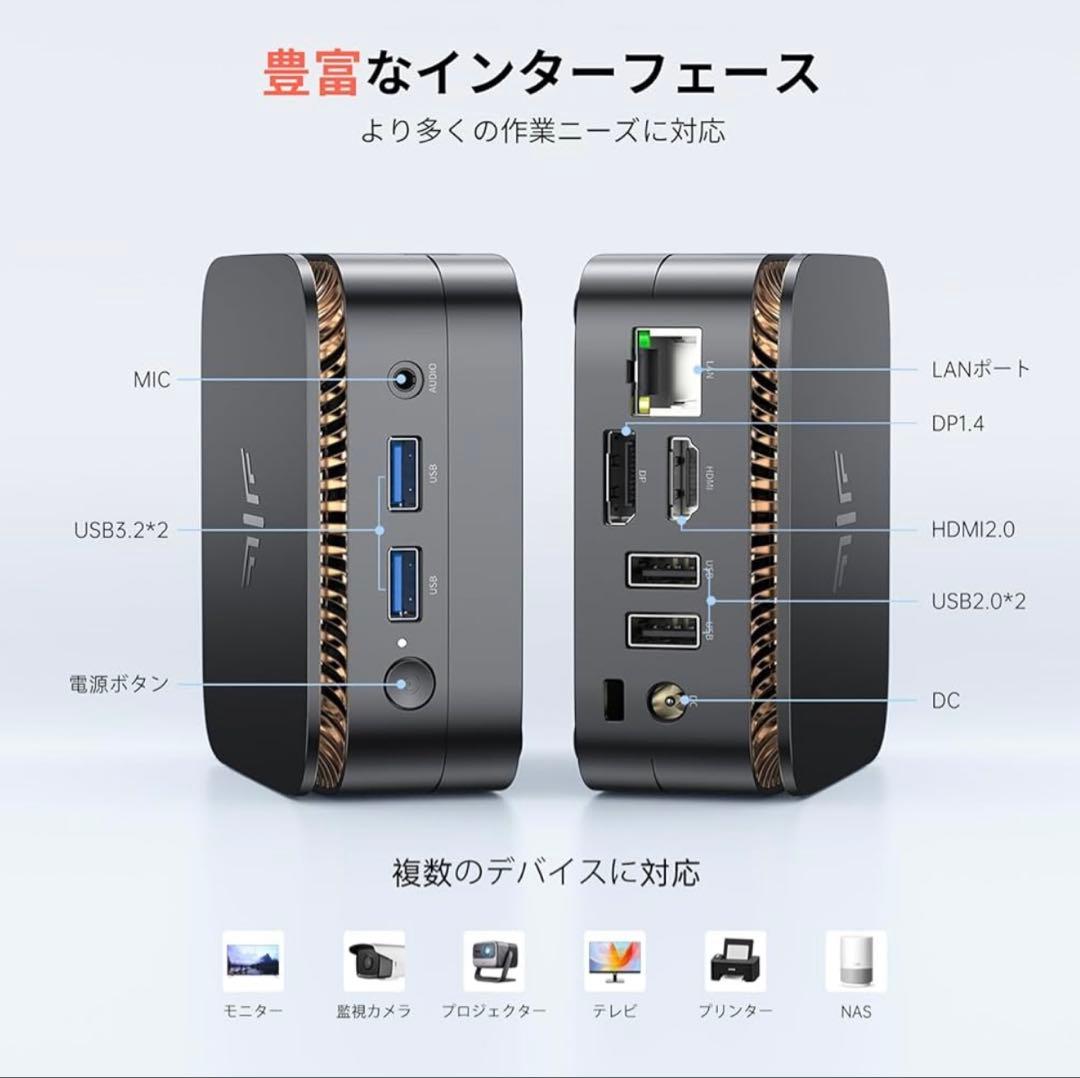 【2025新型・N150初登場】 ミニpc 最大3.60GHz WIFI6