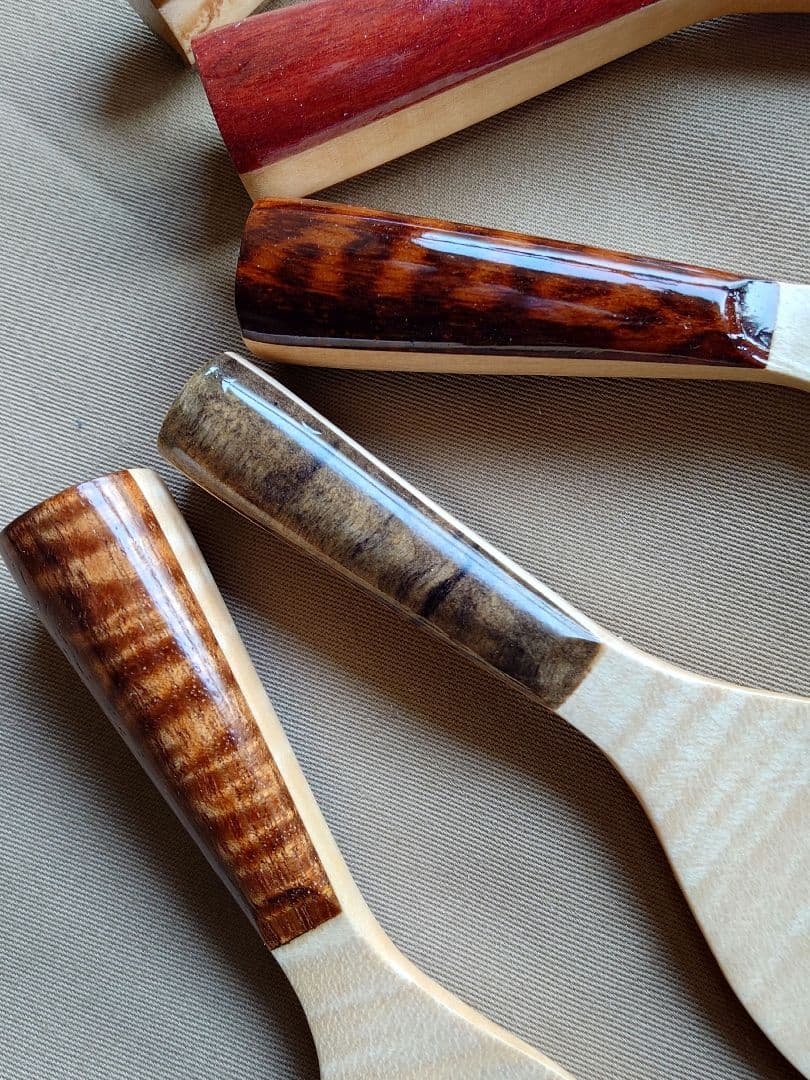 超高級手巻き寿司しゃもじ5本セット　世界の希少材