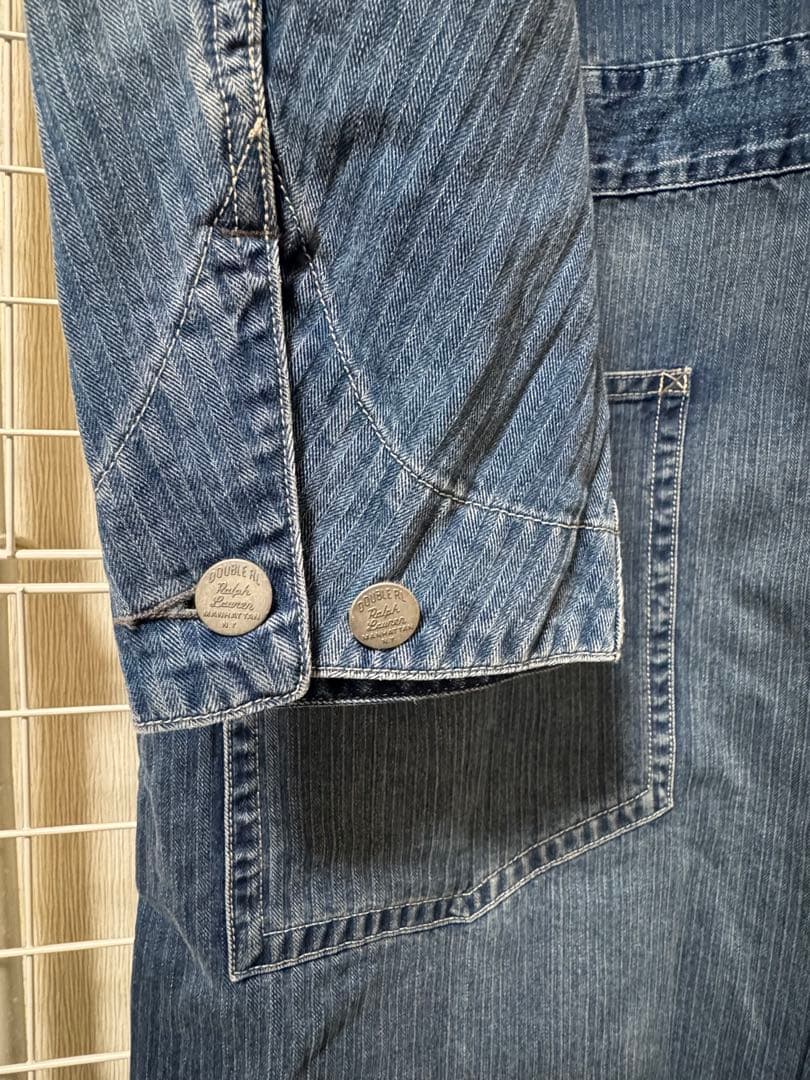 RRL ダブルアールエル　インディゴ　ヘリンボーン　オールインワン　つなぎ