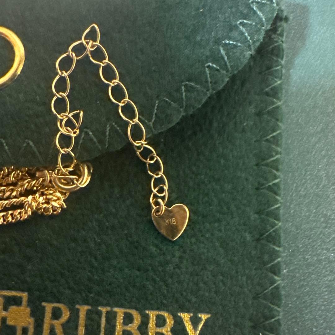 アンクレット、2面カット喜平チェーン、18K、18金