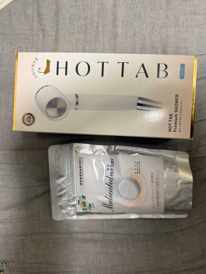 【新品未使用】HOT TAB プレミアムシャワー ブルー 入浴剤付