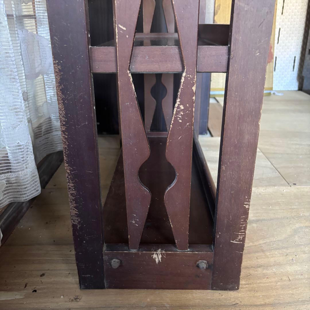 【昭和レトロ】木製オープンシェルフ 実家整理　当時物