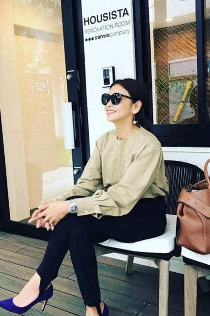 滝沢眞規子さん着用同一色違い【BLAMINK ブラウス36ライムイエロー】