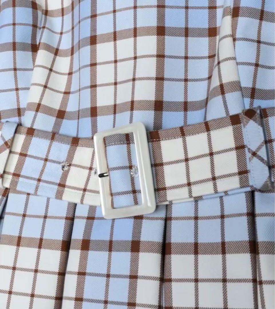 【完全最終値下】 GIRL POPS OP ワンピース サックス チェック 水色