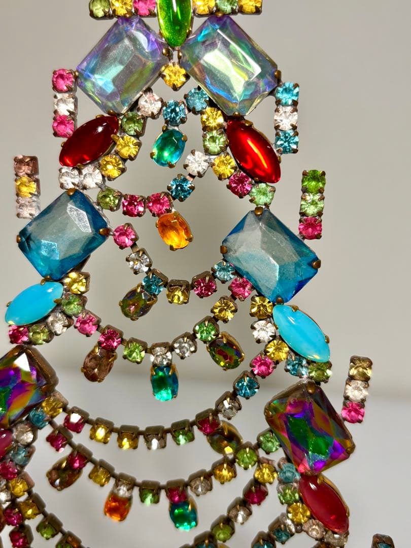 チェコガラス クリスマスツリー　 卓上グラスツリー