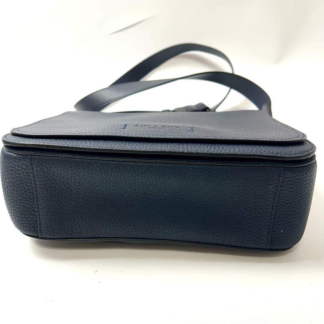 美品　コーチ　ゴッサム　レザー　クロスボディバッグ　C0241 シボ革　ネイビー