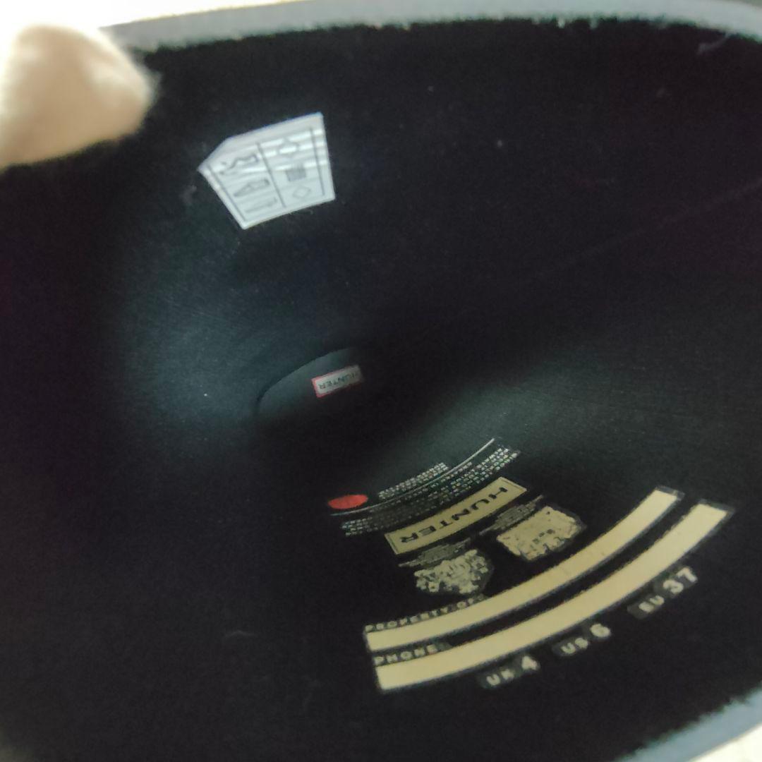 【美品】HUNTER レディース 長靴 バックル付き ブラック 23cm