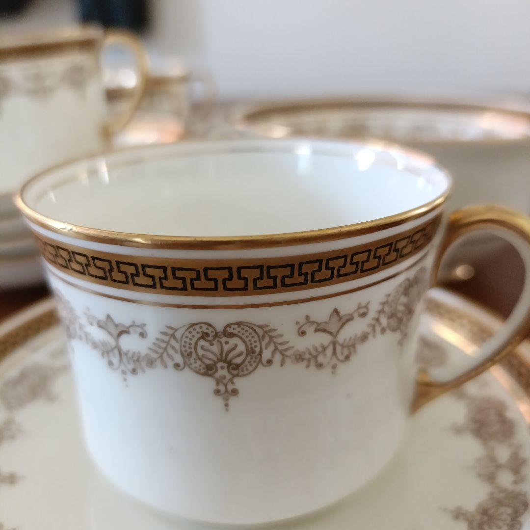 aynsleyアンティーク　アフタヌーンティーセット　 金縁 4人分