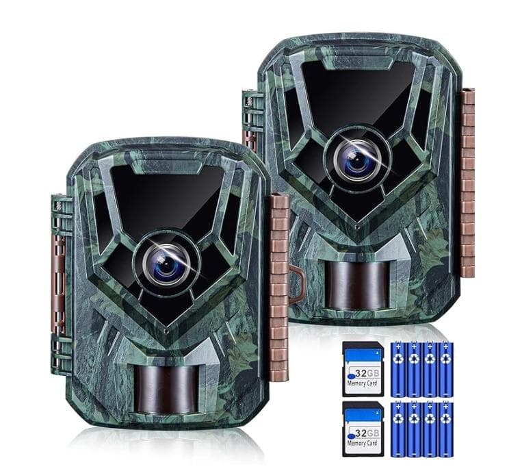 KJK トレイルカメラ 4台セット(2台×２)　32GB メモリーカード付●昼夜