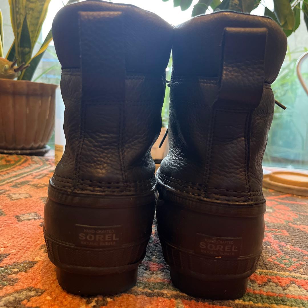SOREL 防水性 ブラックレザーブーツ