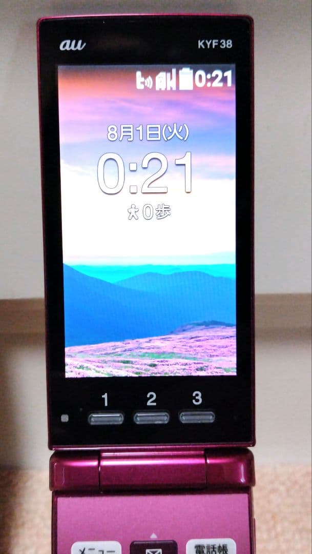 【美品】au KYF38 ピンク 携帯電話本体