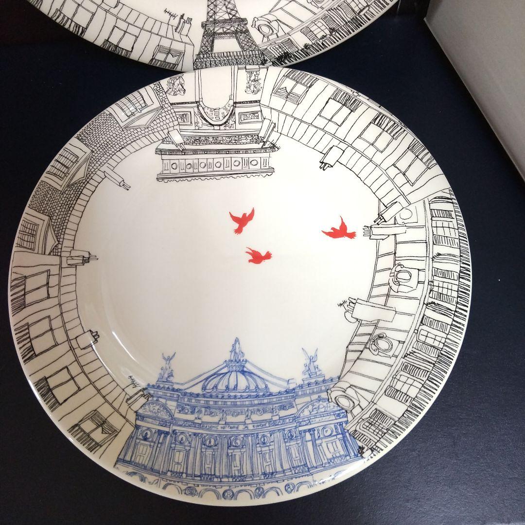 （新品未使用)ジアン「サ.セ・パリ」パリの風景デザート皿二枚22cm