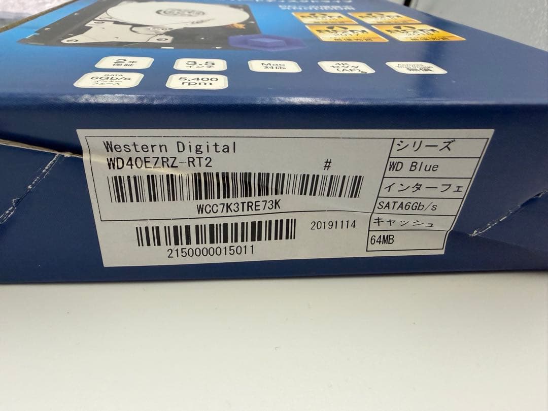 新品未使用 WD 4.0TB 計2台 HDD CMR WD40EZRZ-RT2②