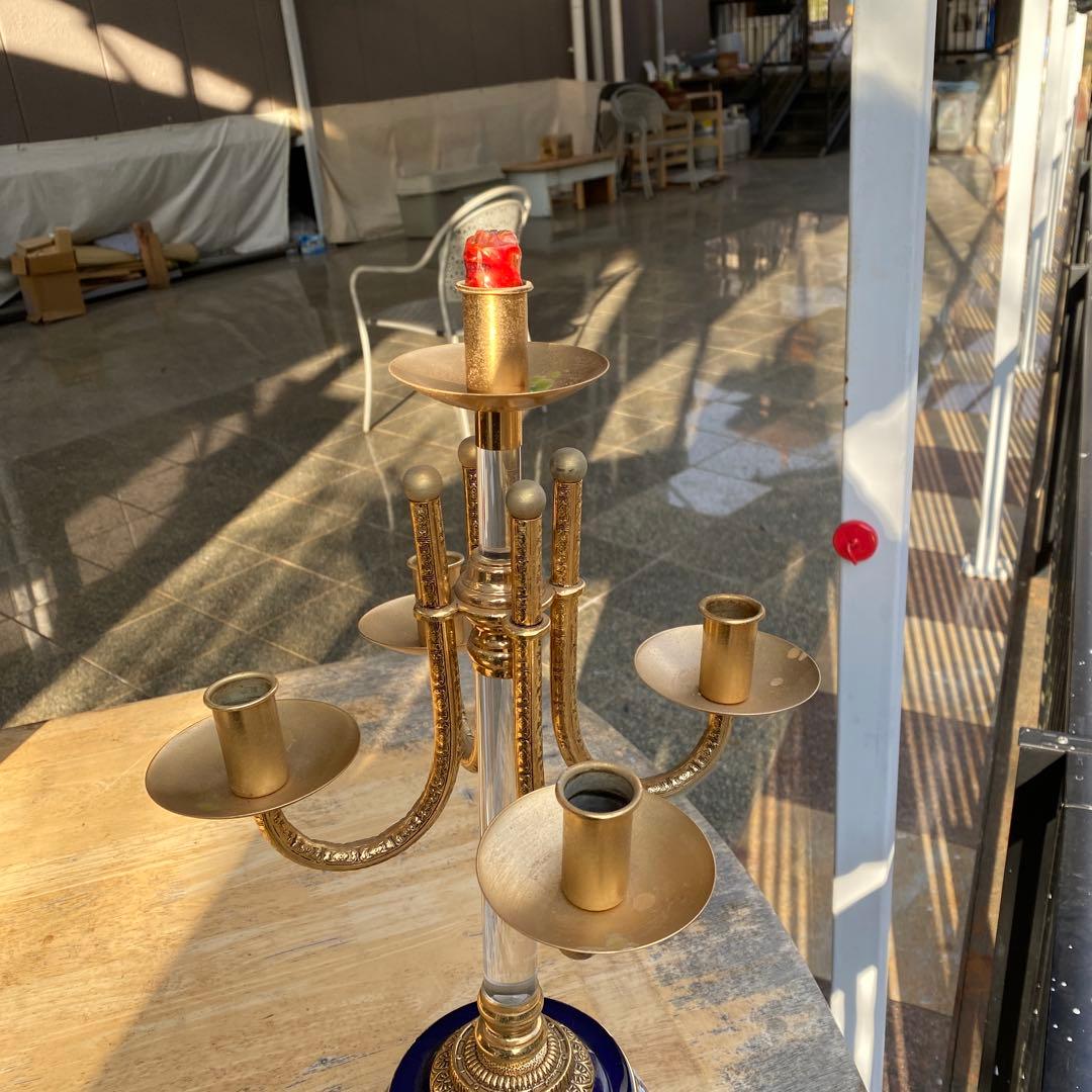 西洋アンティーク　キャンドルホルダー5灯式　燭台　蝋燭立て