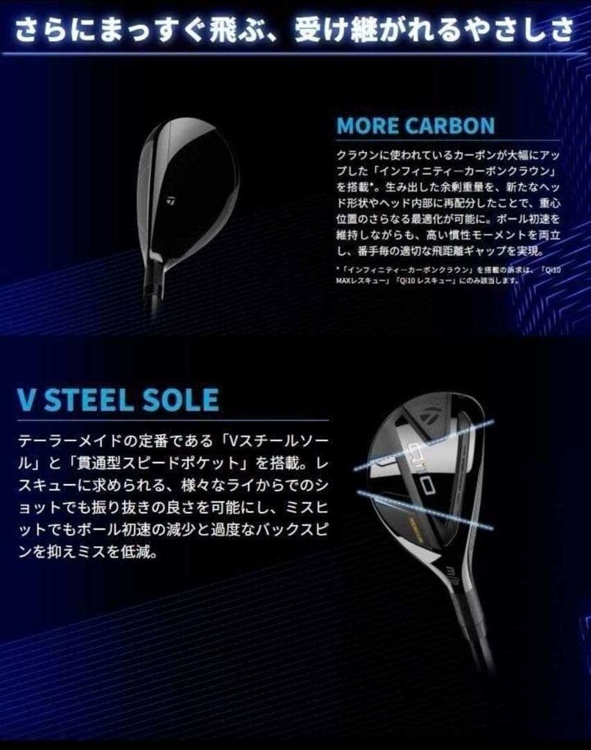 【新品】テーラーメイド Qi10 MAX レスキュー #3 フレックスS