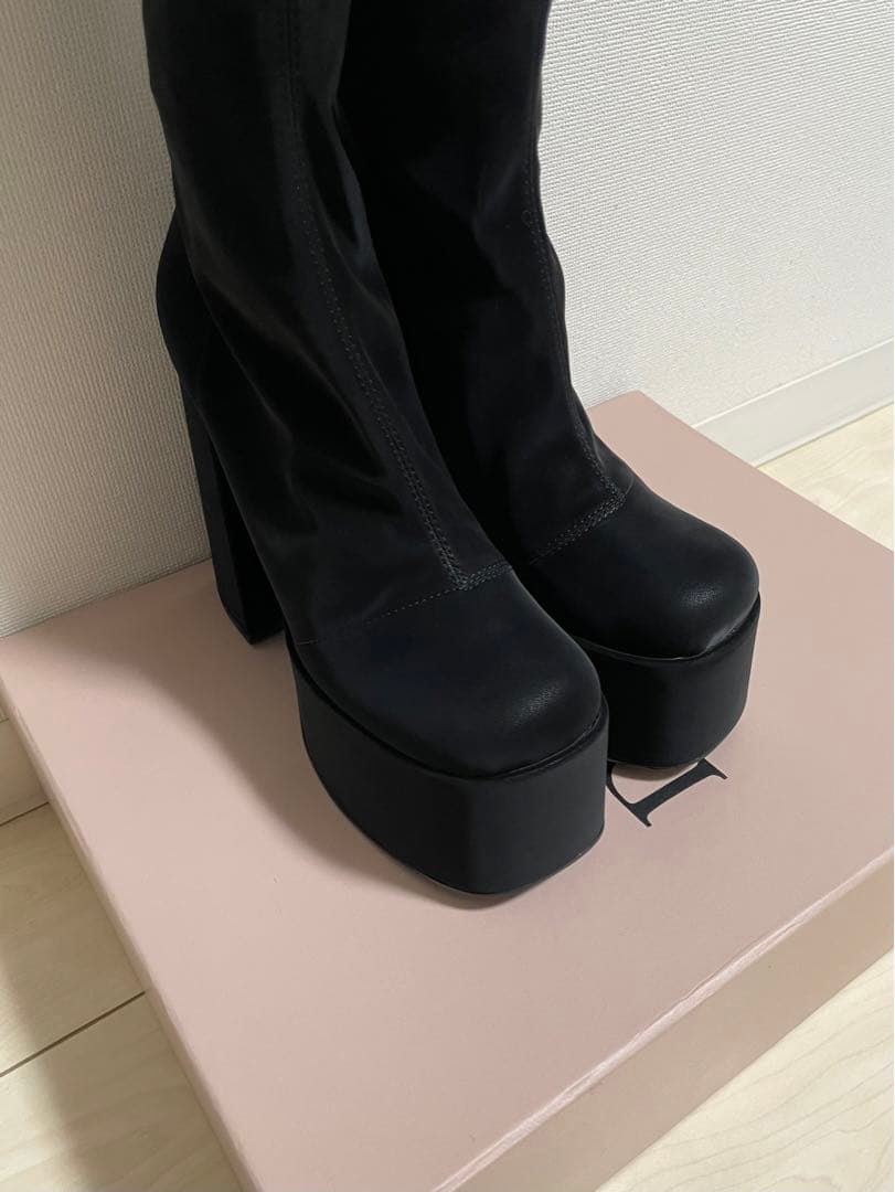 【新品未使用】Darich ダーリッチ スーパーストレッチレザーロングブーツ