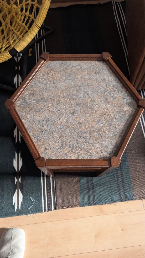 アクメファニチャー ブルックス ヘキサゴン テーブル グレー