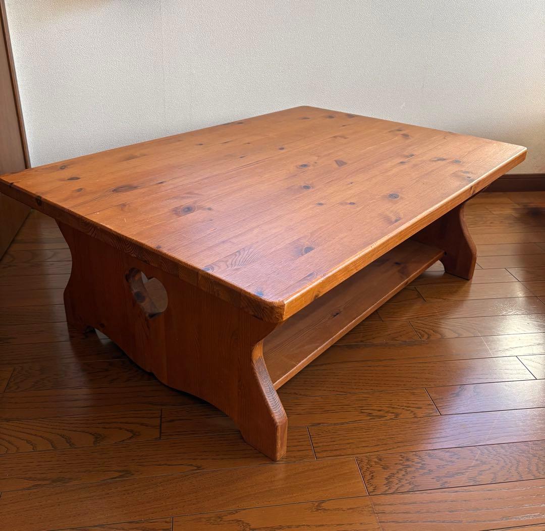 カントリーハート型のくり抜きローテーブル コーヒーテーブル