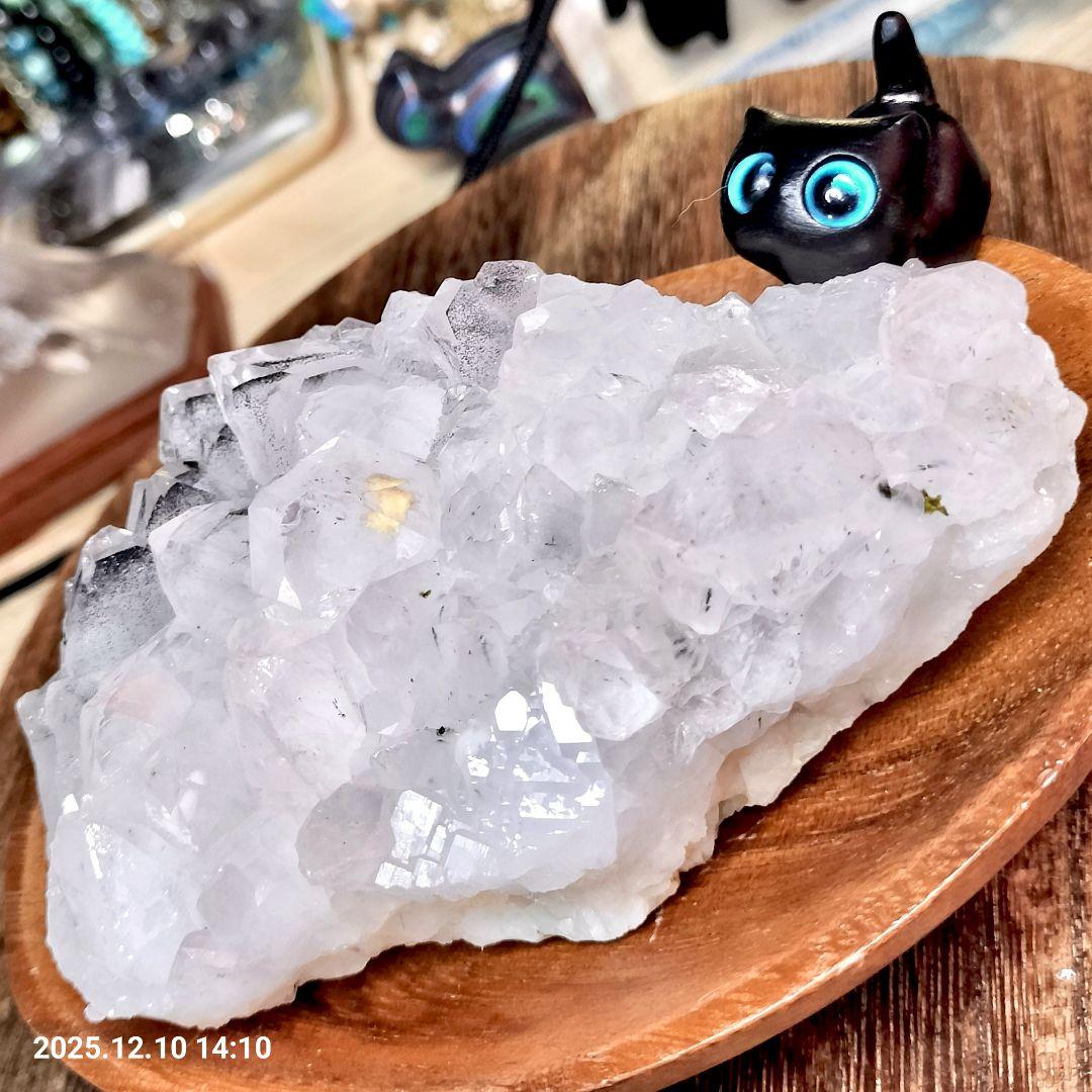 超希少 天然 ヒマラヤ ブラックファントム水晶クラスター 虹 ヒマラヤ水晶 原石