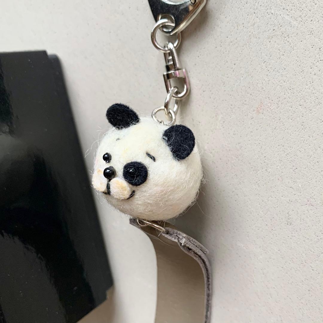 希少！20471120！パンダひょーま君フェルト？キーホルダー