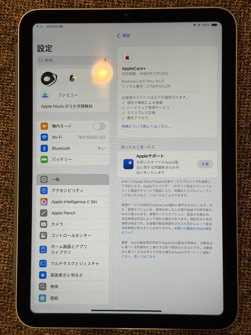 Apple iPad mini 第7世代 256GB Wi-Fi ブルー