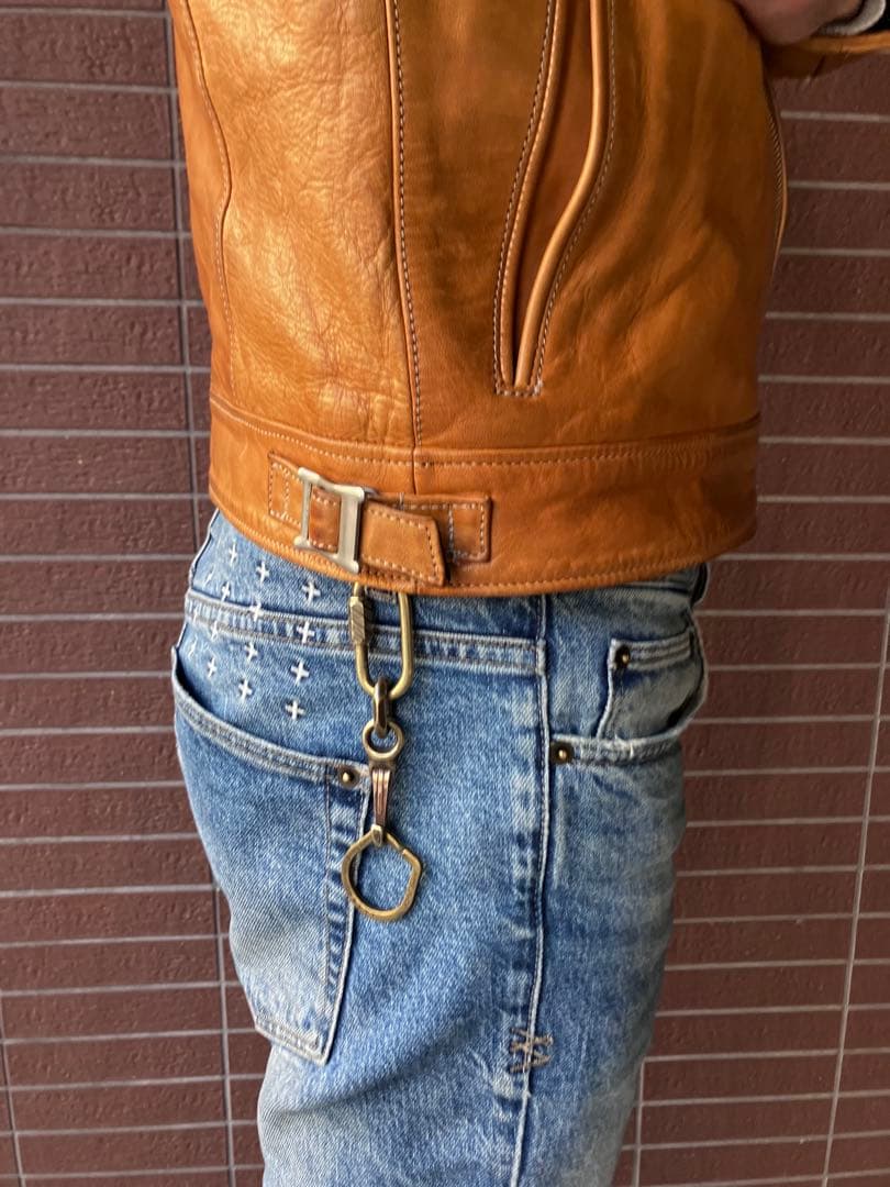 ブラス製刻印入りカラビナ　north&judd製ナスカン使用キーチェーン　新品！