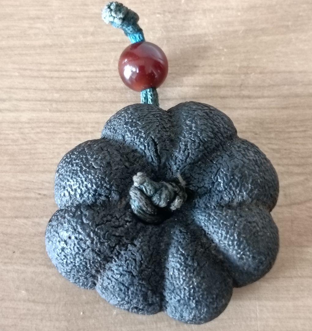 南瓜実根付　提物　根付　縁起物　瓜根付　古根付