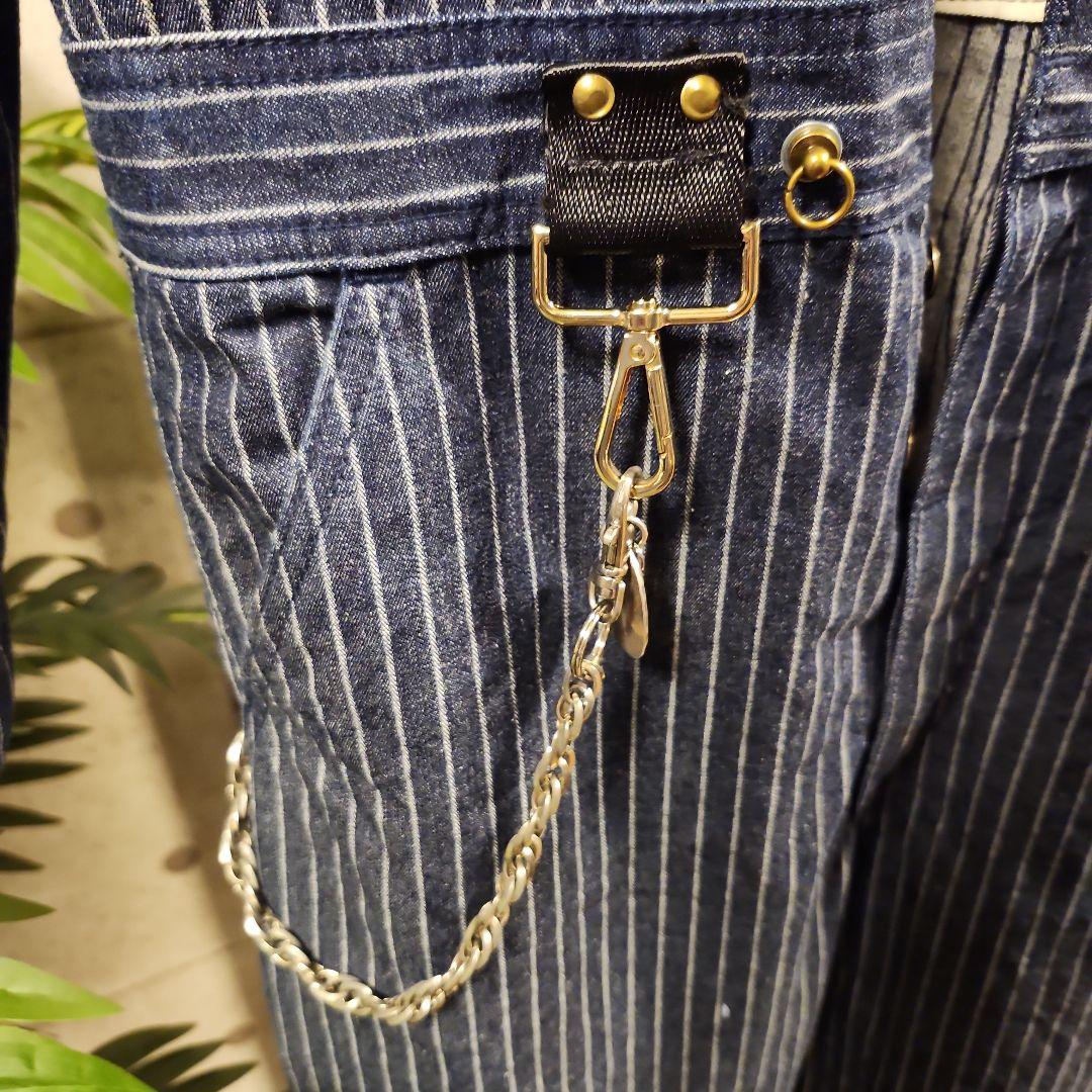 ヒューストン　つなぎ　インディゴストライプ