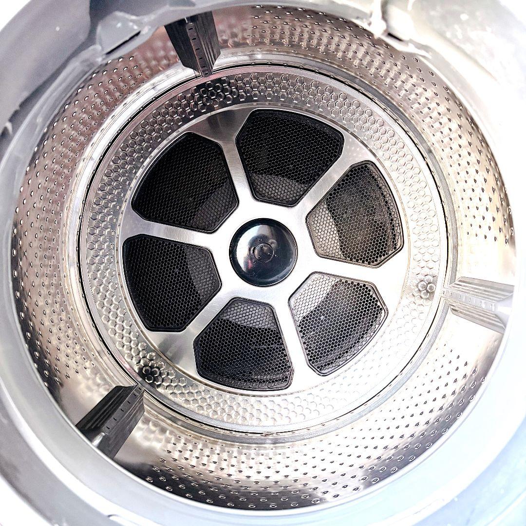 配送設置無料！純正東芝おしゃれブラウンウルトラファインバブル洗濯乾燥機！完動美品