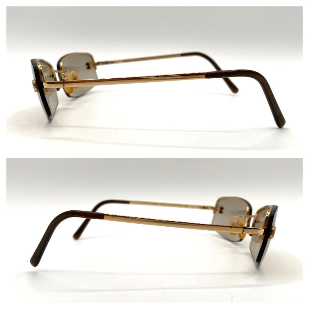 CHANEL サングラス　ゴールド　ココマーク　ラインストーン　4093-B