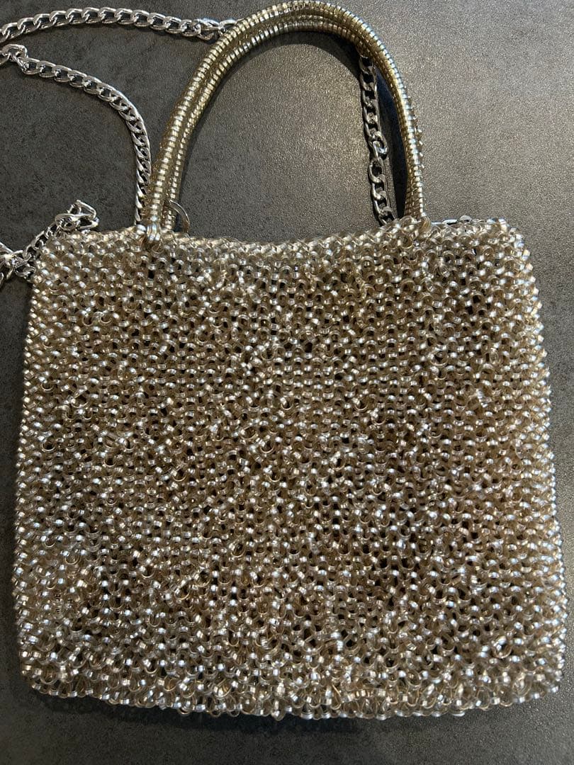 アンテプリマ★ANTERIMA★シルバー ゴールドスクエア★ミディアム