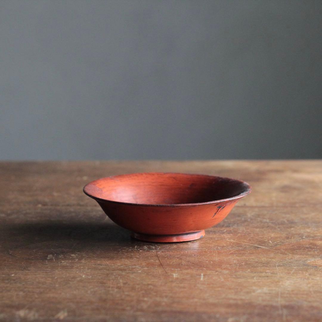 朱塗り 盃 平盃 小椀 酒器 No.3 古美術 古道具 アンティーク