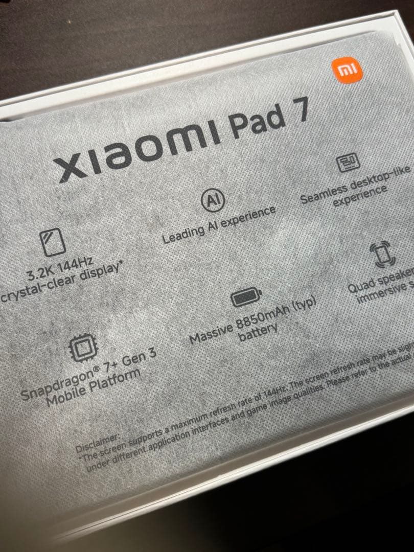 Xiaomi Pad 7 ケース付きグレー 8GB 128GB 国内版
