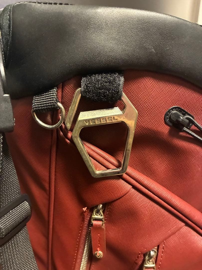 【中古美品】VESSEL 7.5型 スタンド式キャディバッグ ダブルストラップ