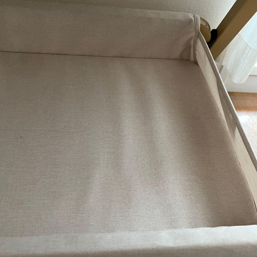 HZDMJ 2024年 最新モデル ベビーベッド　カーキ　ベージュ　キャスター付