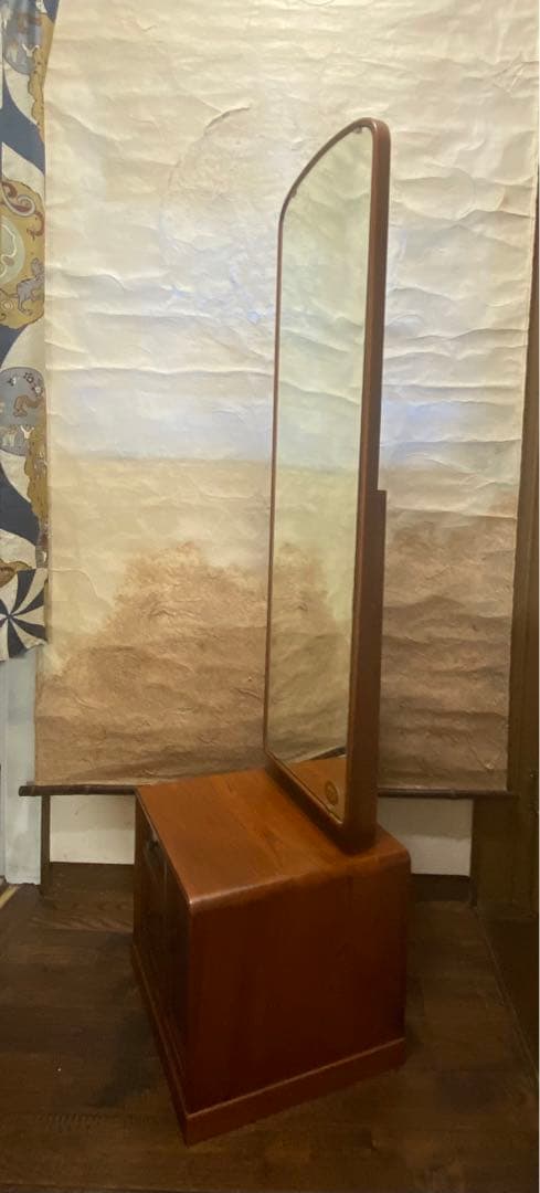 欅ケヤキ　姿鏡台