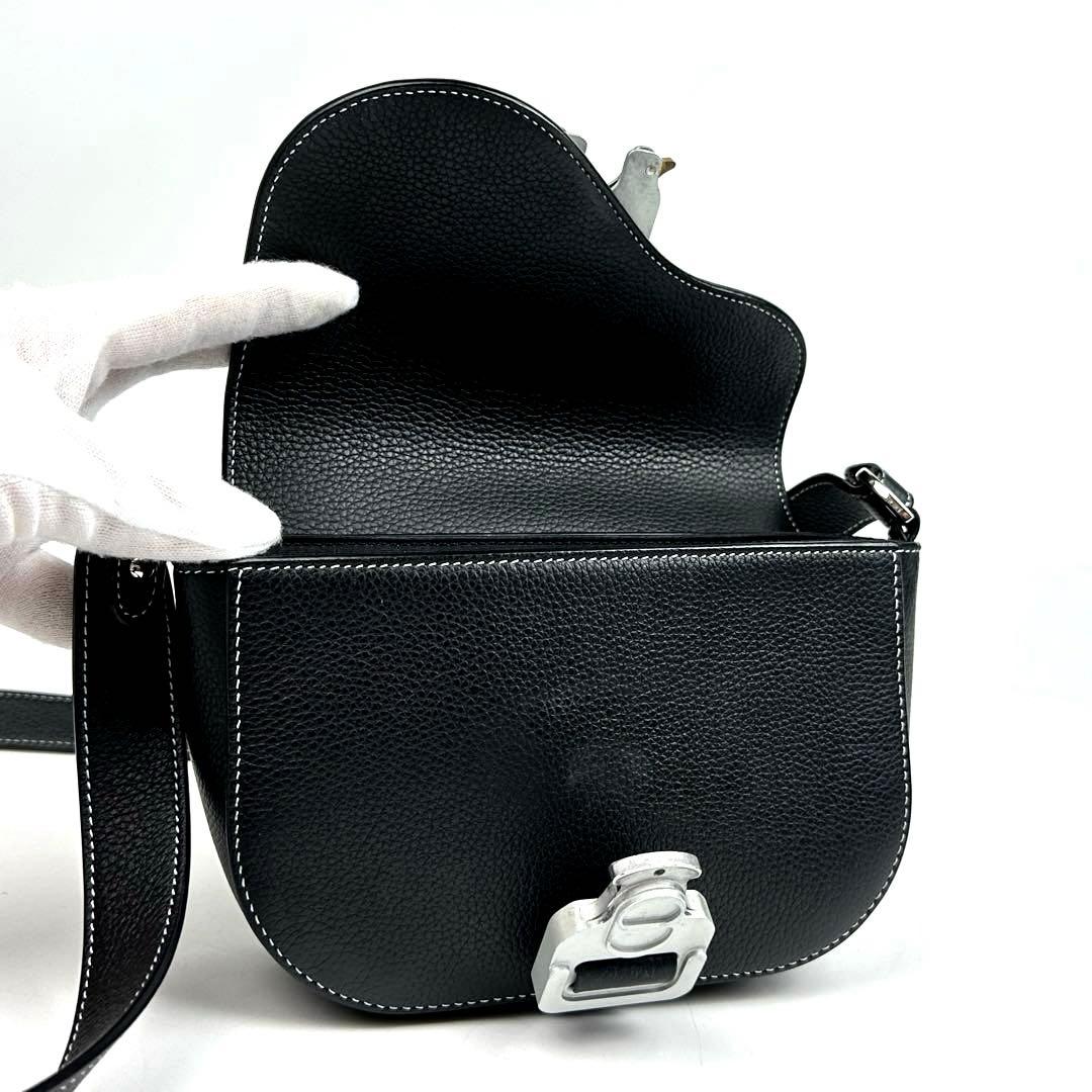 極美品■ディオール　サドル　ショルダーバッグ　メッセンジャー　ミニ　カーフレザー