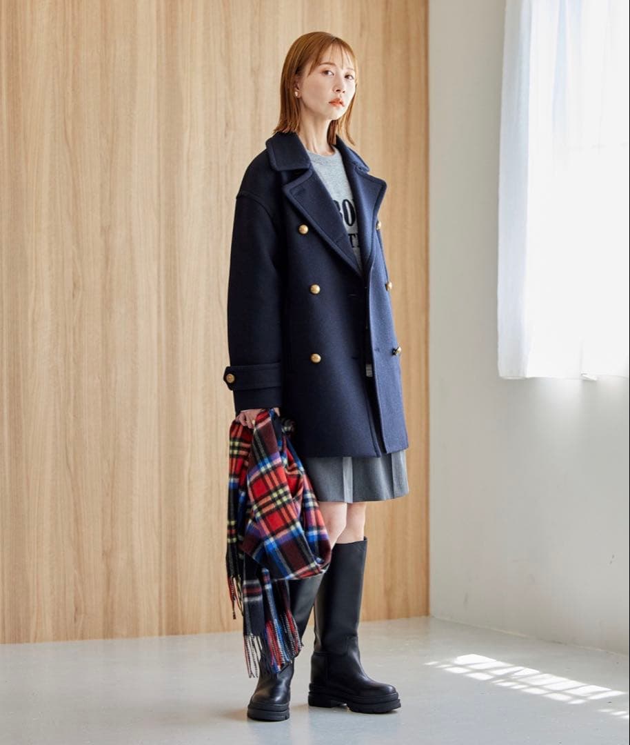 ジャーナルスタンダード 定価38,500円MANTECO ダブルクロスPコート