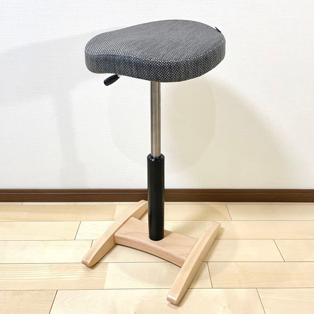 バランスラボ バランスチェア バランスシナジー 織柄グレー 中古美品