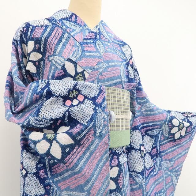 Raychel mama 新品 有松鳴海絞り 夏着物 高級浴衣 6056