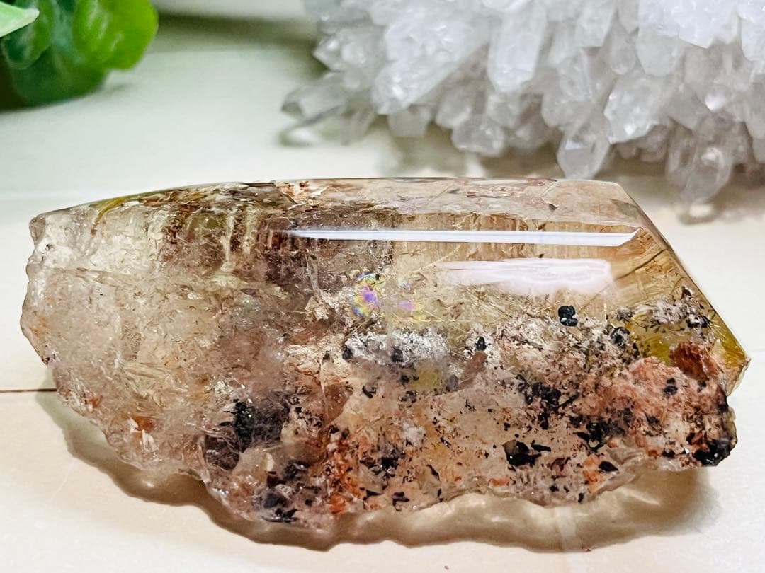 タイチン　ゴールド　ルチルクォーツ　スモーキークリスタル　水晶　原石