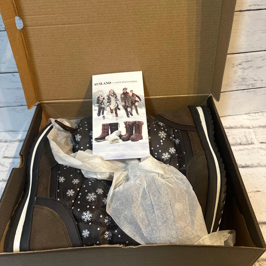 AUSLAND(オスランド)スノーブーツ　雪マーク柄