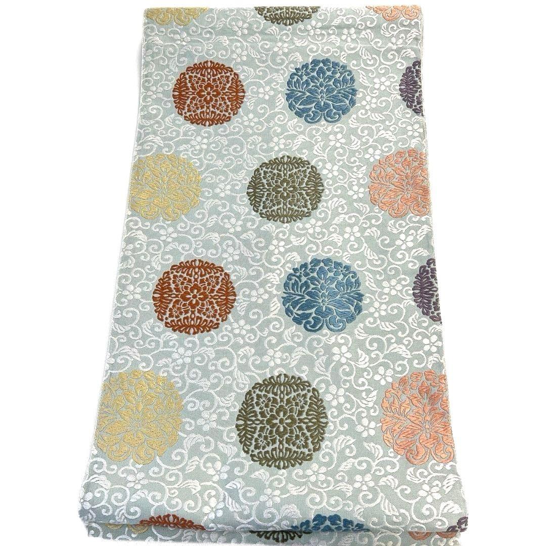 袋帯　唐織　唐花模様　花紋　菖蒲紋　着物　045a p