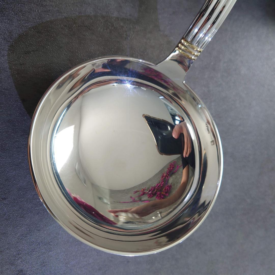 希少 美品 クリストフル アリアゴールドリング スープレードル