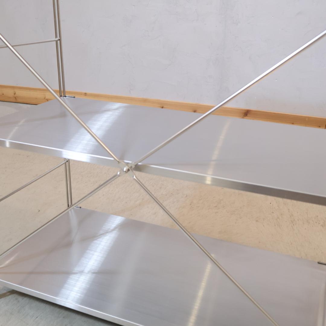 無印良品 MUJI ステンレス 3段ユニットシェルフ シンプル 飾り棚 ラック