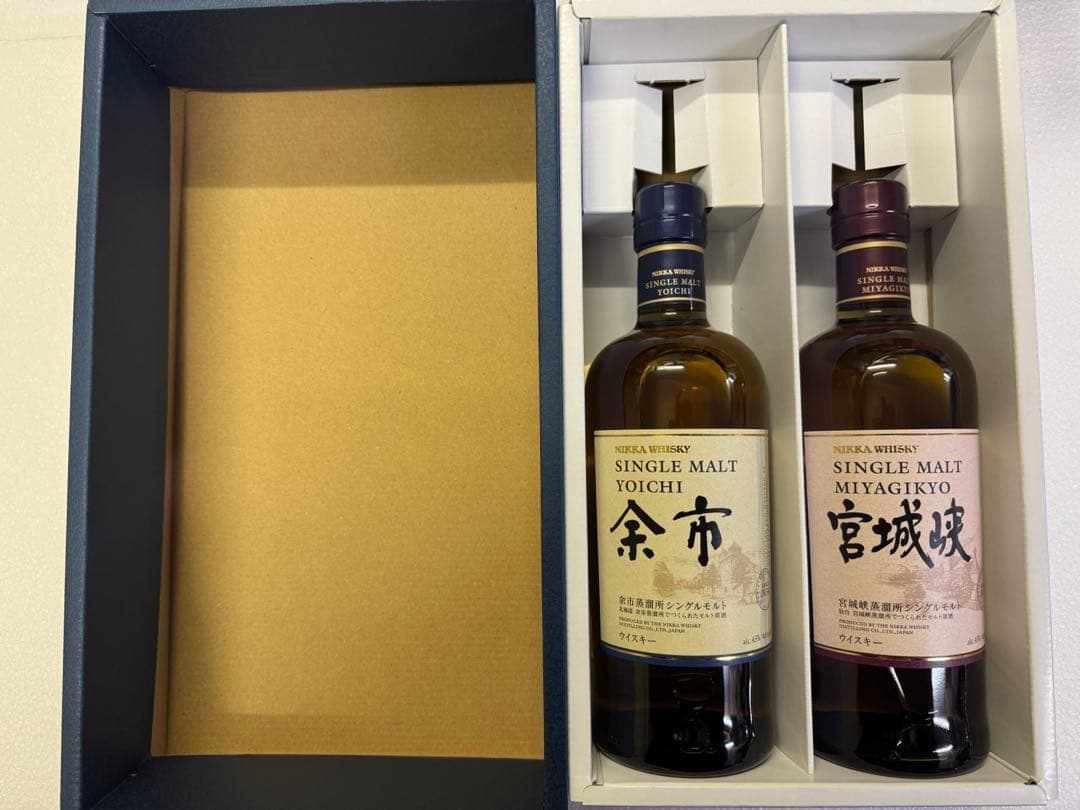 ニッカウイスキー余市、宮城峡2本セットギフト用