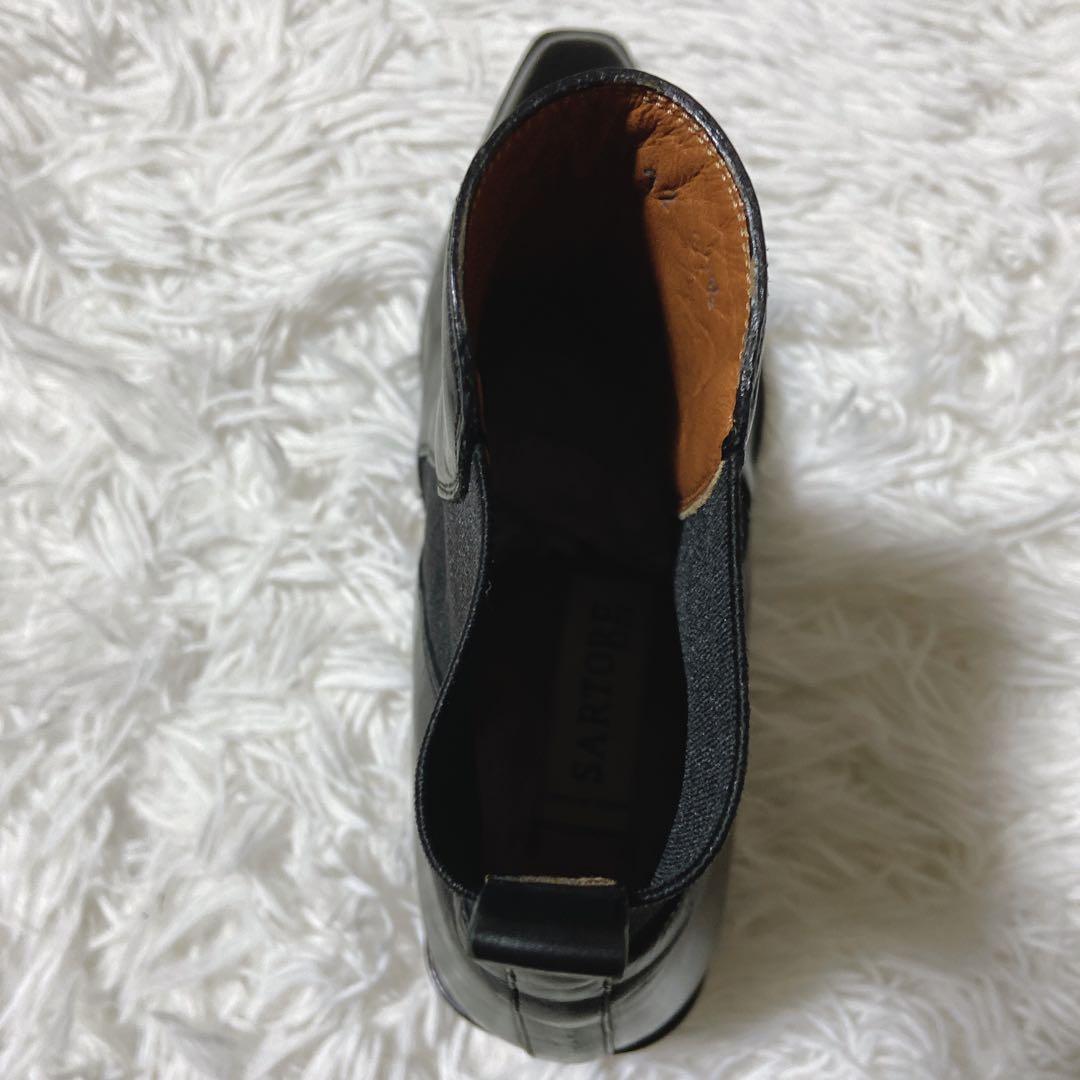 良品⭐️ SARTORE サルトル　サイドゴア　ブーツ　レザー　袋付　37 1/2